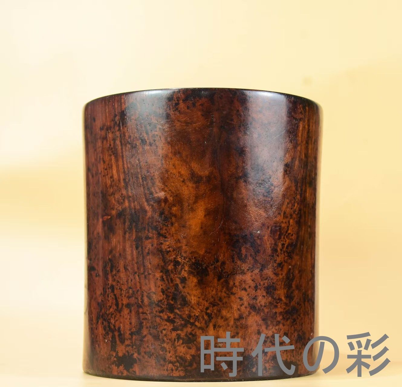 中国古美術 旧家蔵出 花梨木 彫刻 筆筒 手作り 細密彫 木製 文房置物 唐物 古玩 古民具 古置物 東洋彫刻 清時代 R07100624