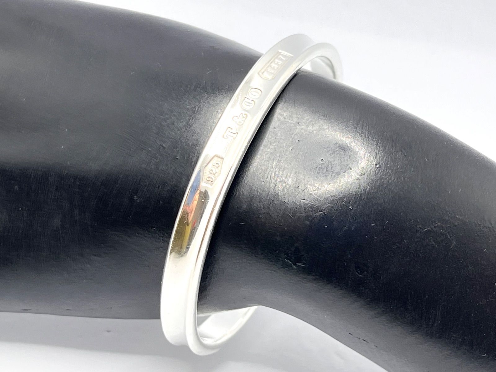 c485 美品　ティファニー　1837 バングル 925 ブレスレット　1997 TIFFANY&Co.（ティファニー） 1837 バングル SV925 重量約40.2g 腕