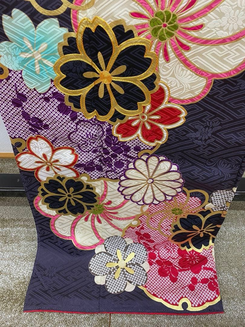 振袖 豪華 大輪 金駒 金彩 ねじり梅 雪輪紋 意匠 身丈171cm 撥水加工済