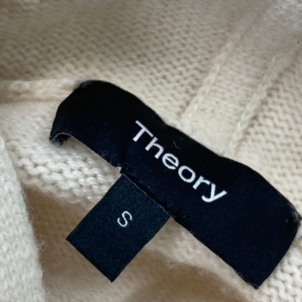 セオリーのニットパーカー theory セオリー ニット パーカー カシミヤ混 ベージュ系 S