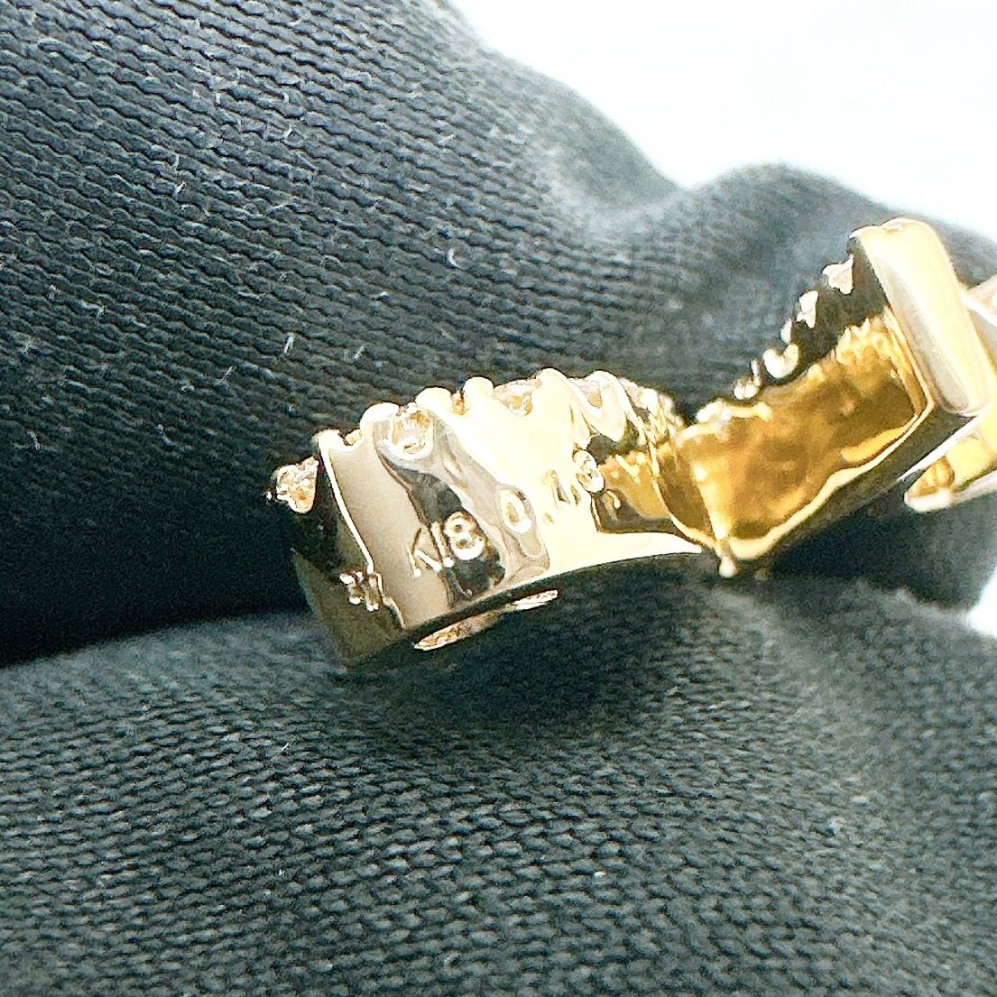 美品/人気🌟Ponte Vecchio ダイヤモンド 0.13ct イニシャル N