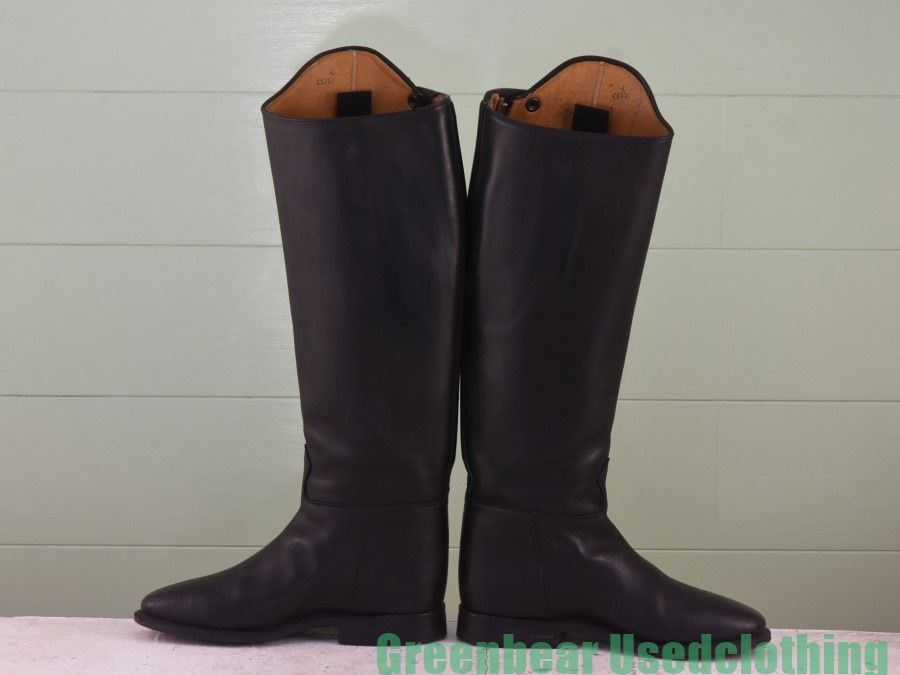 Y470 ビンテージ PETRIE ジョッキーブーツ 黒 レディース 38.5 24cm NICORILABO_COM