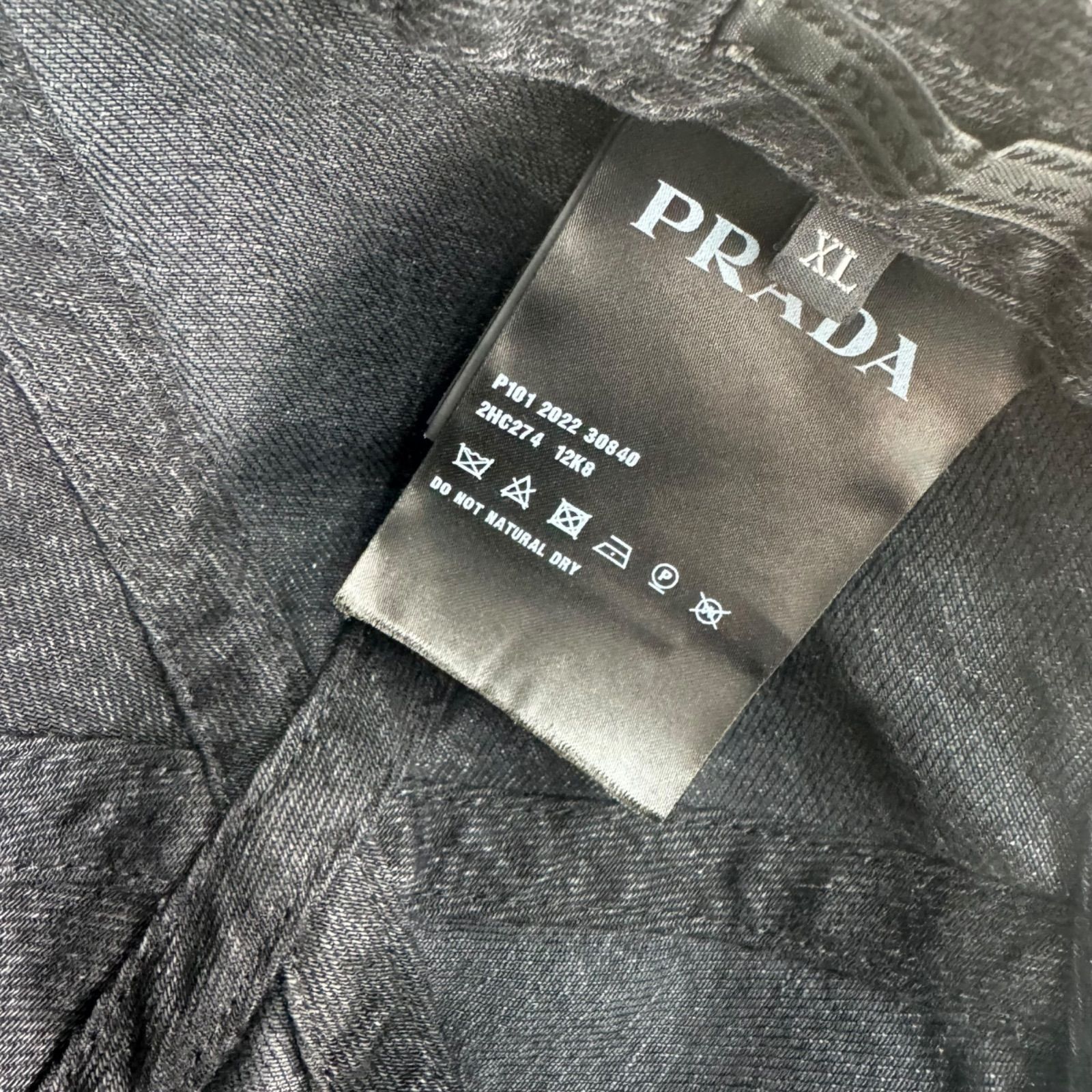 PRADA】 LOGO PLATE DENIM BASEBALL CAP プラダ 三角プレート