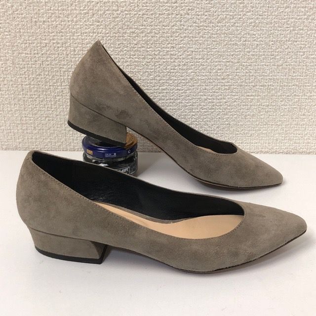 ファビオルスコーニ フラットシューズ グレー スエード ポインテッドトゥ KIN-KAAI_COM