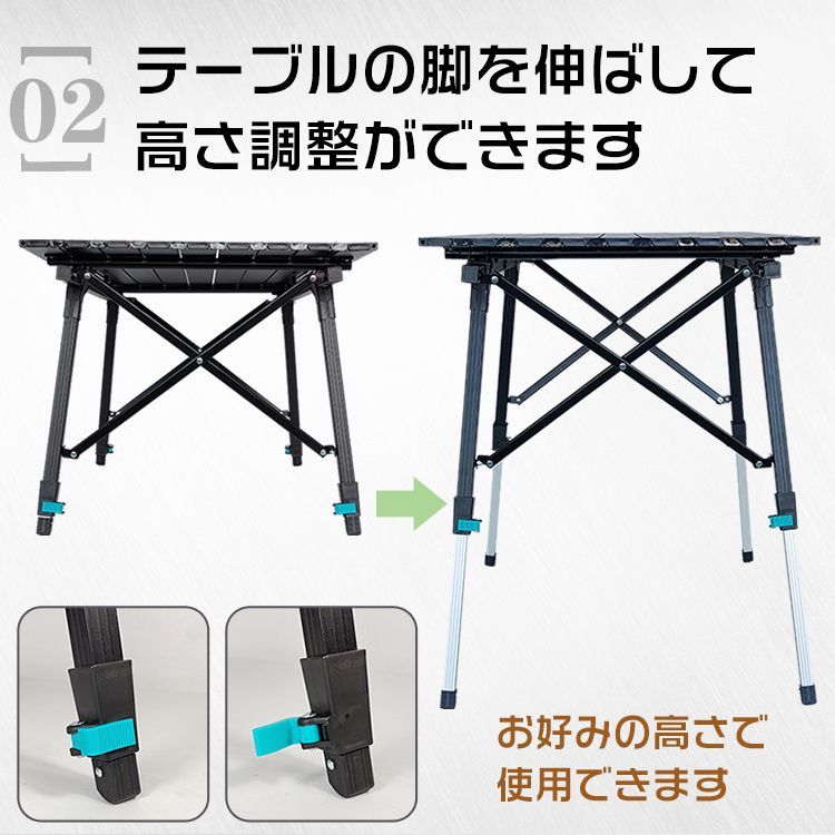  ロール式 天板 アルミロールテーブル 90 cm 52 アウトドアテーブル コンパクト収納 ロール アウトドアテーブル テーブル チェア ハンモック