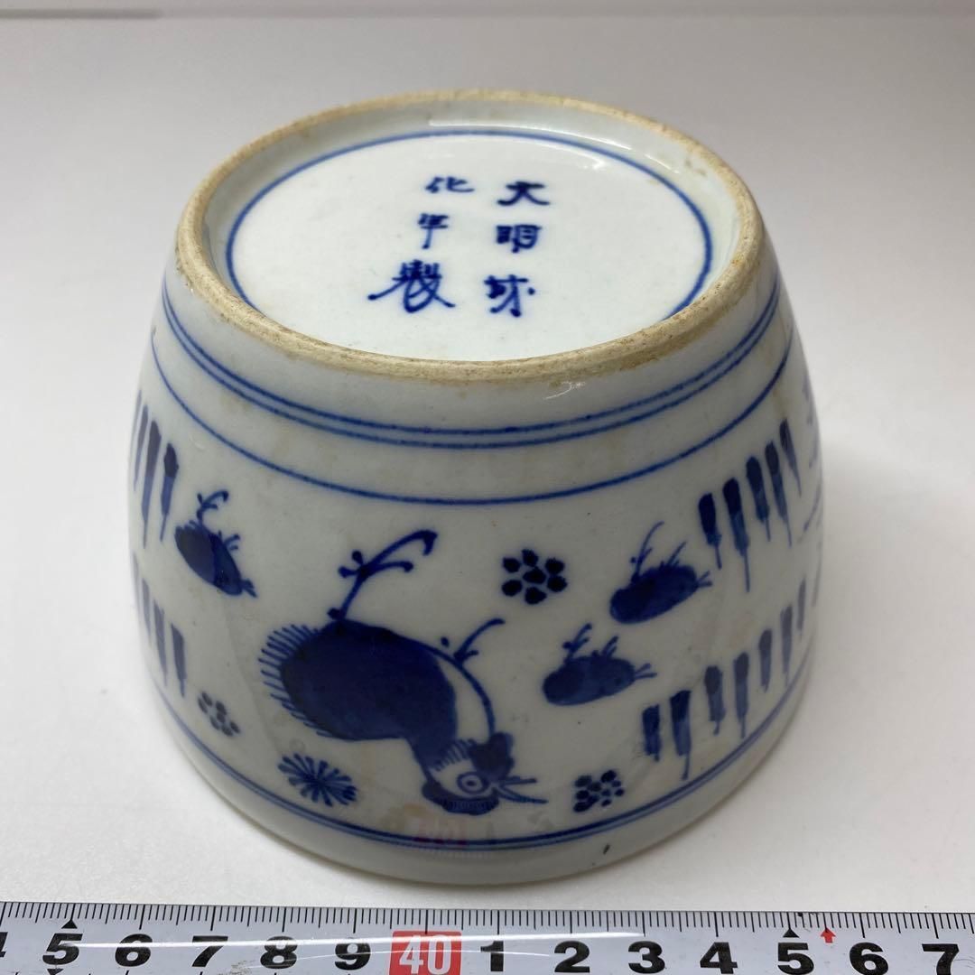 中国古玩　青花蓋物　幅11.8㎝　東Y6-1205②タトチ 中国古玩 青花蓋物 幅11.8㎝ 東Y6-1205②タトチ - メルカリ
