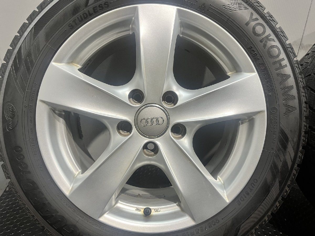 アウディ BMW 等 205/55R16 スタッドレスアルミタイヤ4本セット AGA