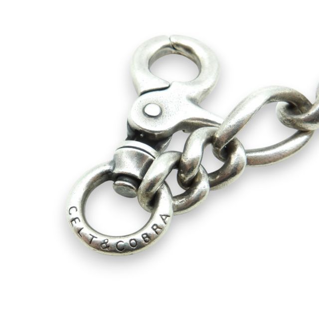 【CELT&COBRA】ＡＲＧＥＮＴ ＧＬＥＡＭ ＧＨＯＳＴ　Large 925 Celt&Cobla ケルトアンドコブラ シルバー ウォレットチェーン