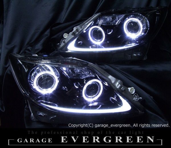 レクサスLS460前期イカリング加工ヘッドライト