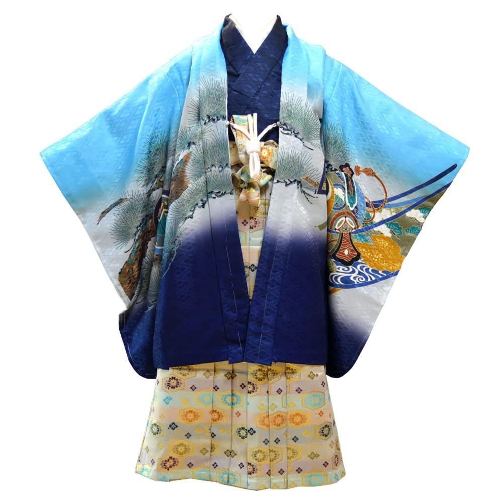 部坂呉服店ＨＥＳＡＫＡ 七五三 着物 男の子 5歳 13点 セット | 20 水色 兜に軍配