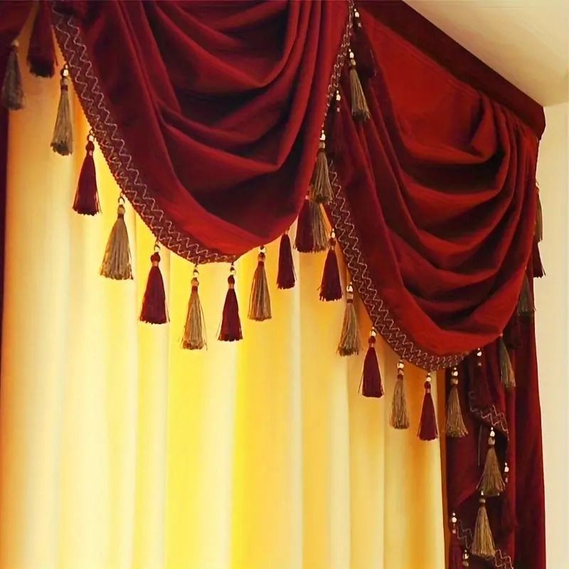 マウナロア／ハワイアン柄ドレープカーテン