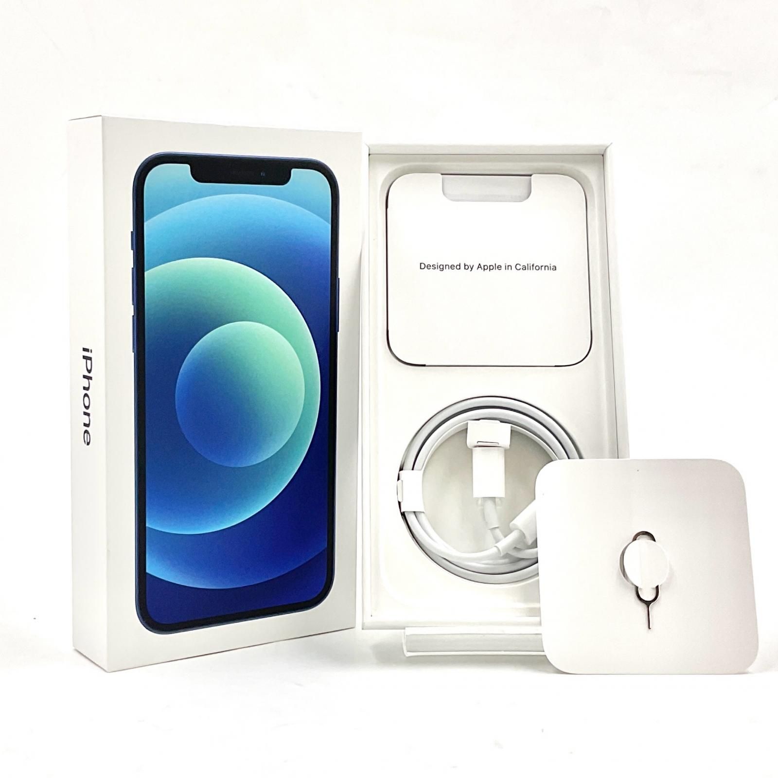 デユアル物理SIM Apple iPhone 12 ブルー 本体 全額返金保証】【最速発送】Apple iPhone 12 128GB ブルー SIMフリー