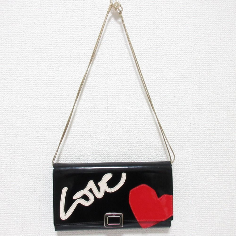 良品 Roger Vivier ロジェヴィヴィエ LOVE チェーンウォレット