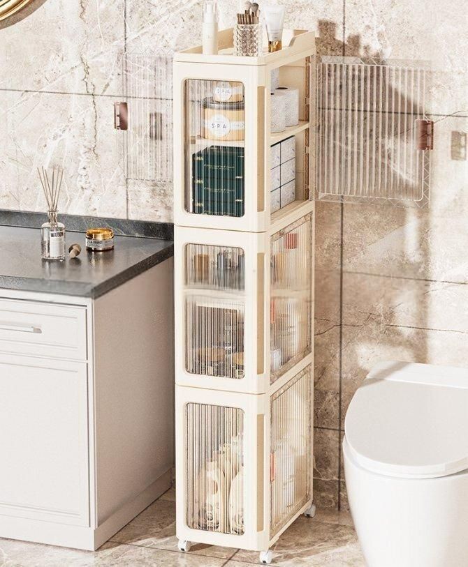 隙間収納棚スリット収納棚トイレ引き出し式防水スリットロッカー浴室収納棚 ZYP31秋冬