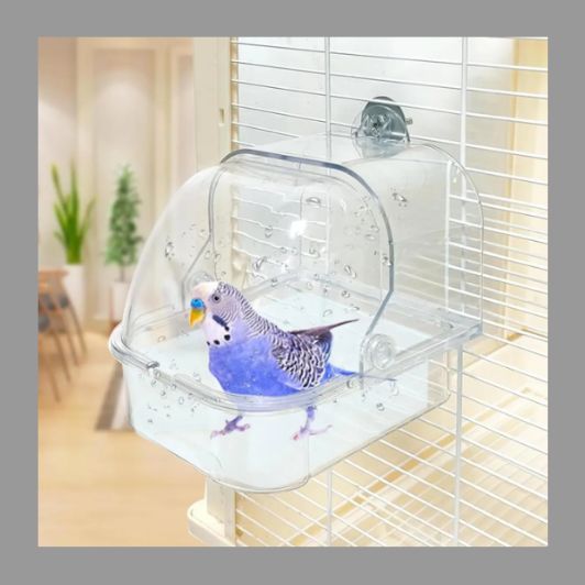 透明 文鳥インコ水遊び 引き出し付き 水漏れを防ぐ 多機能 丈夫 お風呂 浴槽 ハウス 鳥用品 トイレ 固定 水入れ ケージ 餌入れ ミケマルインコ水浴び ペット用品 水入れ容器 熱中症 バードバス 暑さ対策 鳥用水浴び容器 外付け