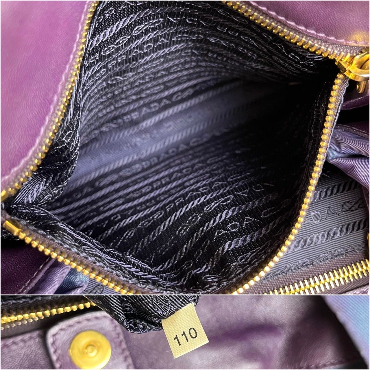 ✨良品✨ PRADA プラダ ハンドバッグ トートバッグ リボン ロゴ金具 