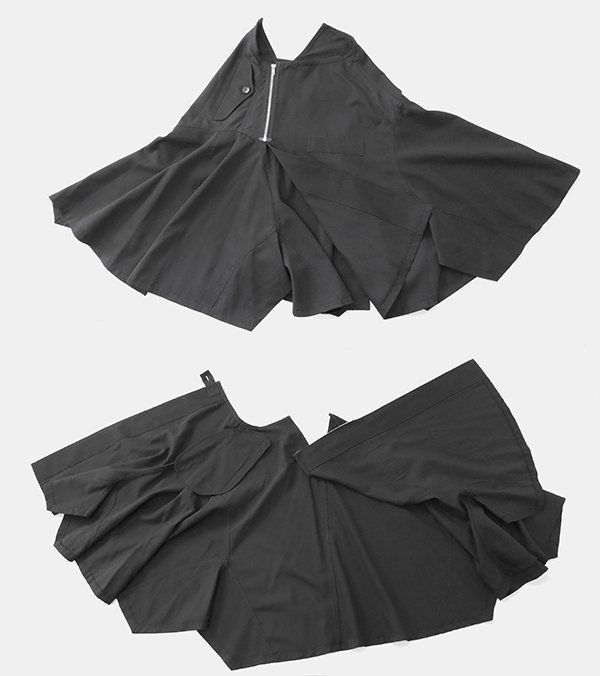 tricot COMME des GARCONS ◇ 13AW アシンメトリー ラップスカート S