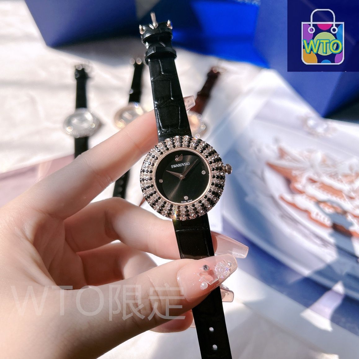 今日特価】SWAROVSKI スワロフスキー ダイヤモンド時計 きらめく