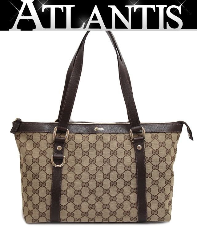 グッチ GUCCI アビー トートバッグ GGキャンバス ブラウン 141470
