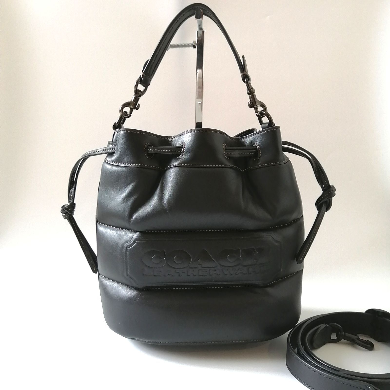 レディース 美品 コーチ COACH フィールド バケット バッグ 