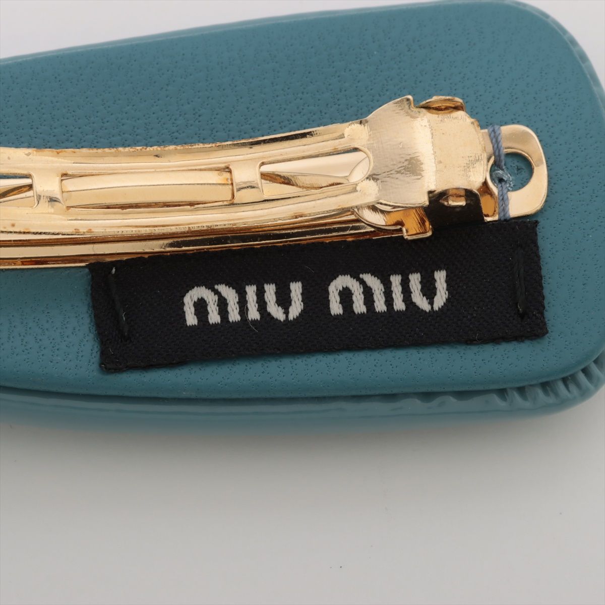 極美品　ミュウミュウMIUMIU ヘアクリップ　ブルー 極美品 ミュウミュウMIUMIU ヘアクリップ ブルー
