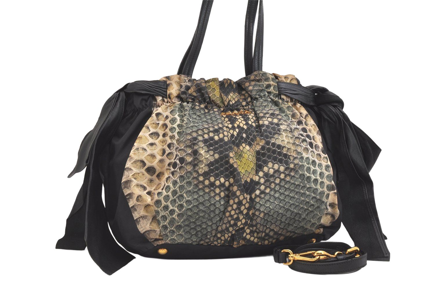 PRADA プラダ ナイロン 2Way ショルダーハンドバッグ カーキ ブラック