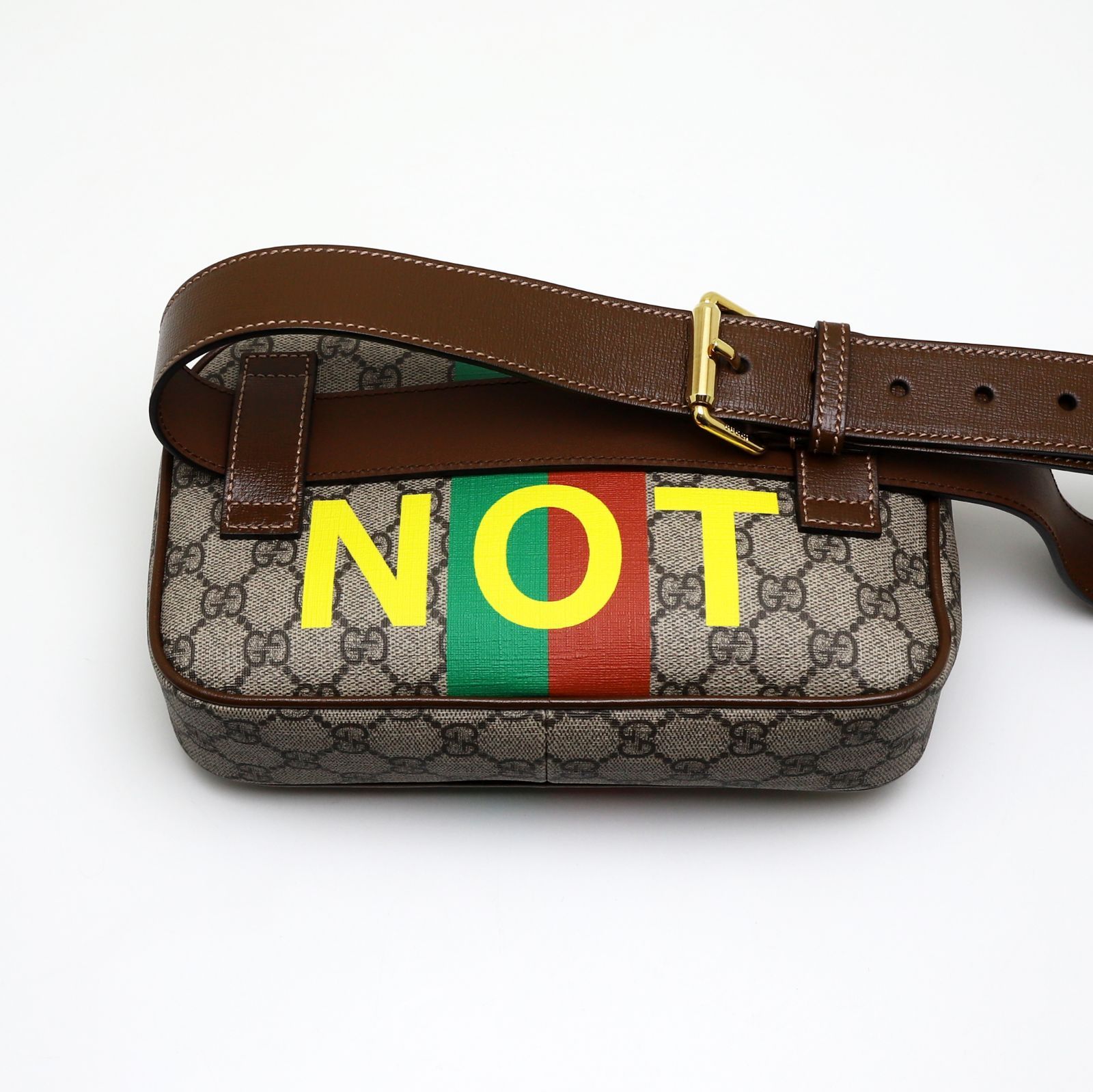 グッチ GGスプリーム FAKE NOT ボディショルダーバッグ ベージュ