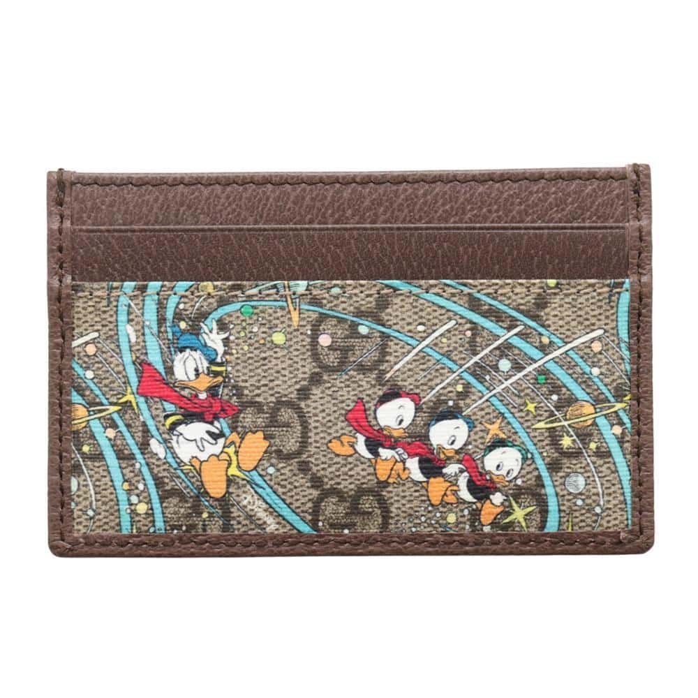 グッチ カードケース ディズニーコラボ GGスプリーム ドナルドダック 
