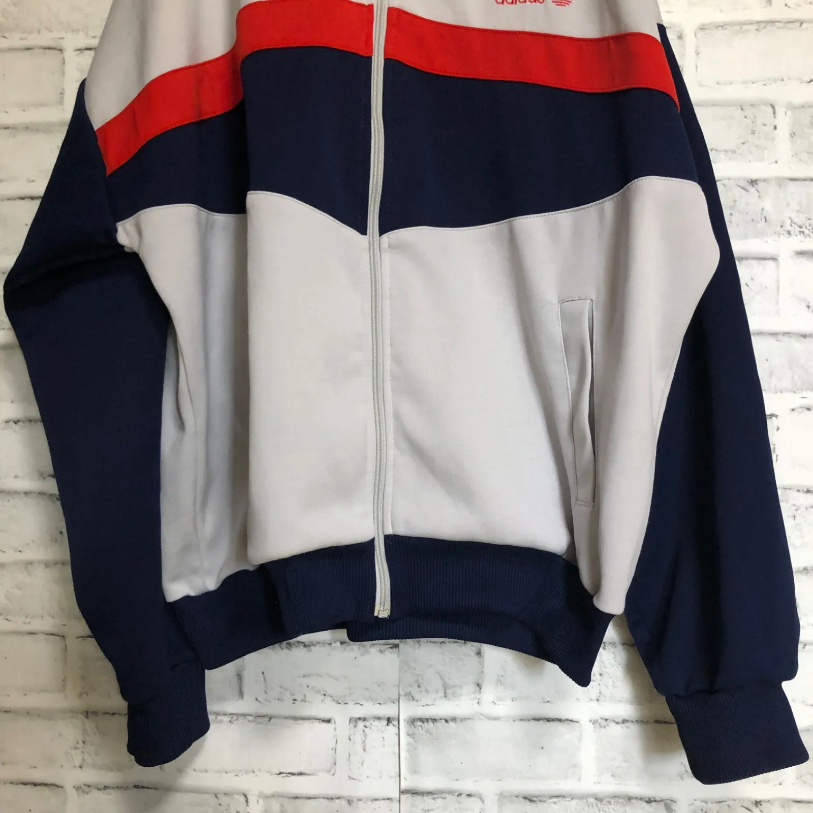 XL⭐️80s adidas トラックジャケット/ジャージ 刺繍トレファイル 