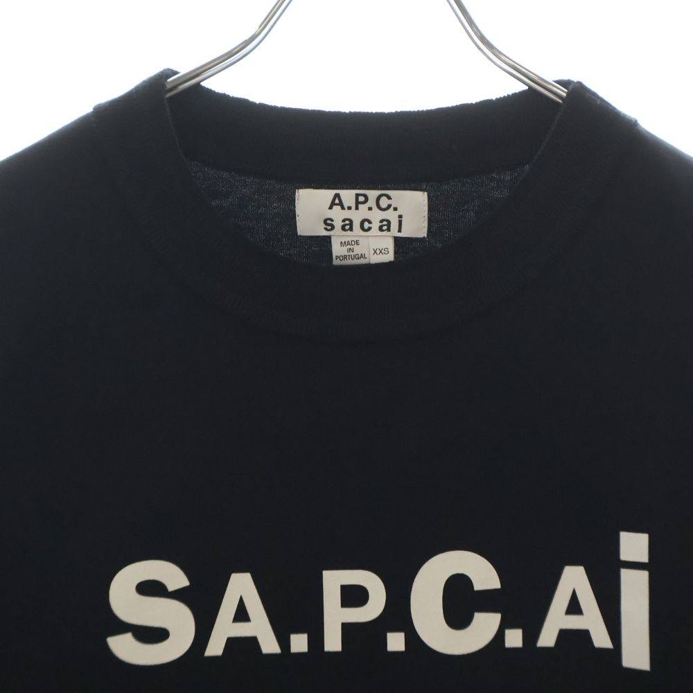 A.P.C (アーペーセー) 21SS ×sacai SIDE ZIP LOGO TEE サカイ サイド