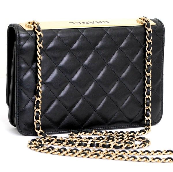 シャネル CHANEL マトラッセ トレンディ CC チェーンウォレット ラム 黒 G金具 27番台 【66525】 - メルカリ