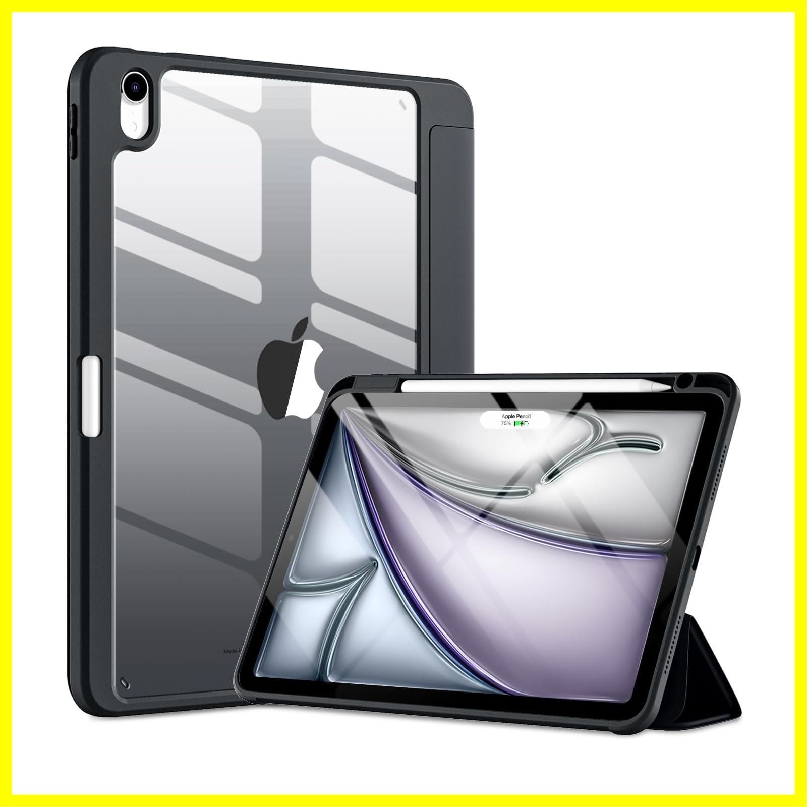 iPad Air 第6世代本体 + ケース + Apple Pencil pro ipad air 第6世代 ケース TYPE ONE 背面クリアのハイブリッドiPad