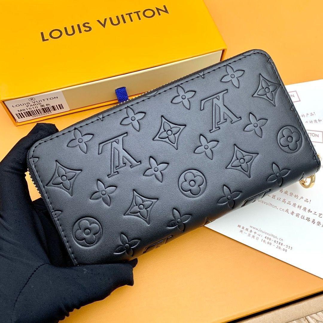 ルイヴィトン モノグラム エンボス ジッピーウォレット ラムレザー LOUIS VUITTON 長財布