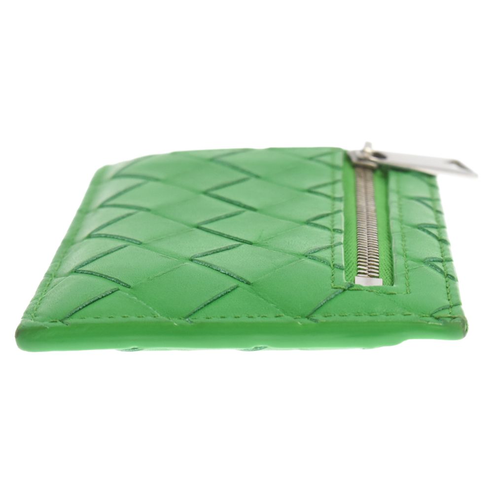 BOTTEGA VENETA ボッテガヴェネタ イントレチャート パース付きカードケース ケース レザー グリーン 650527 BOTTEGA VENETA (ボッテガヴェネタ) イントレチャート コインパース
