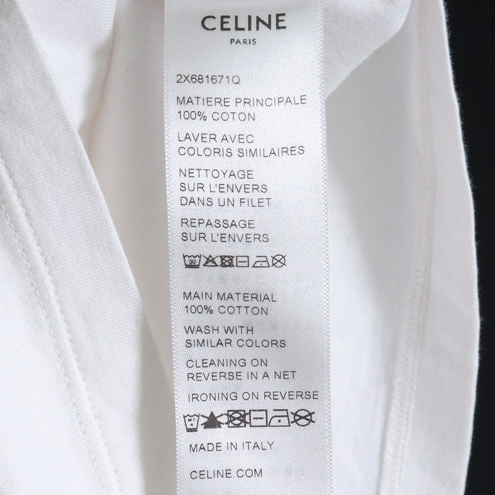 CELINE スクリーンプリント入りルーズTシャツ Sサイズ - メルカリ CELINE スクリーンプリント入りルーズTシャツ Sサイズ - メルカリ