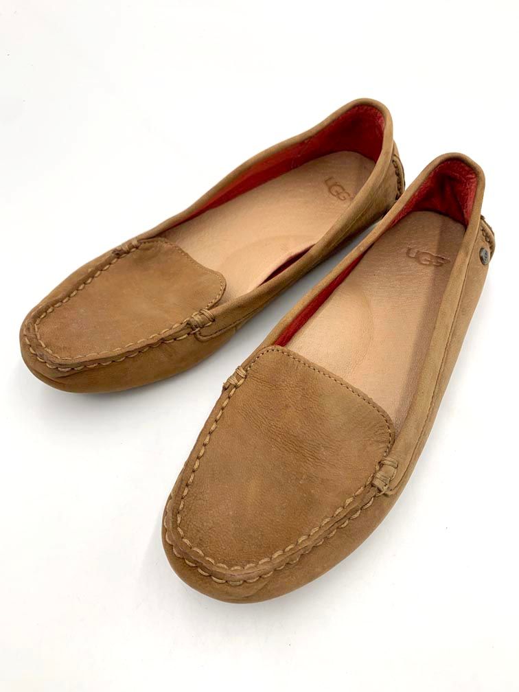 UGG シューズ　フラットシューズ　モカシン　レッド　スエード ugg-1106878_r.jpg