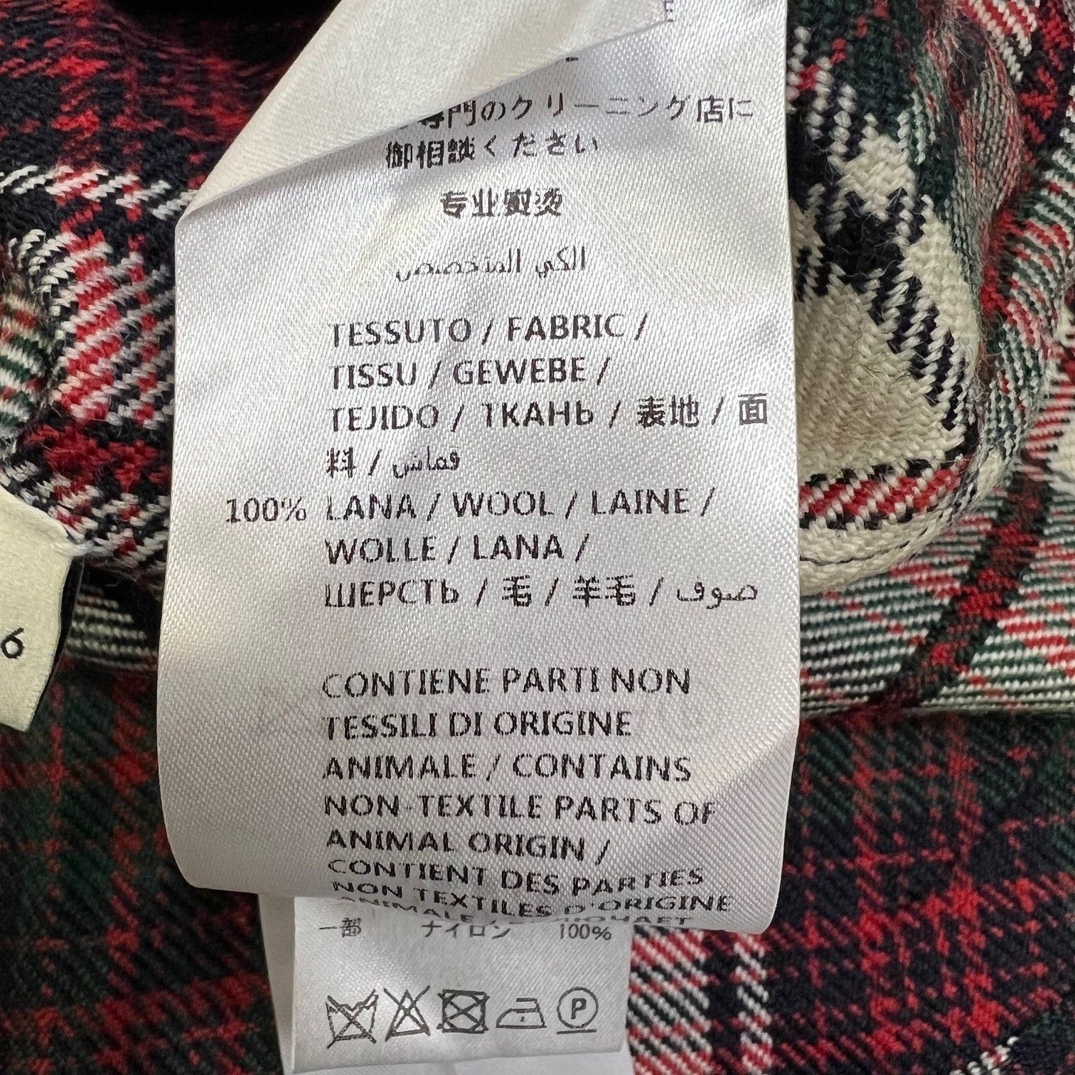 国内正規 GUCCI 18AW Back Embroidered Flannel Shirt バックエン