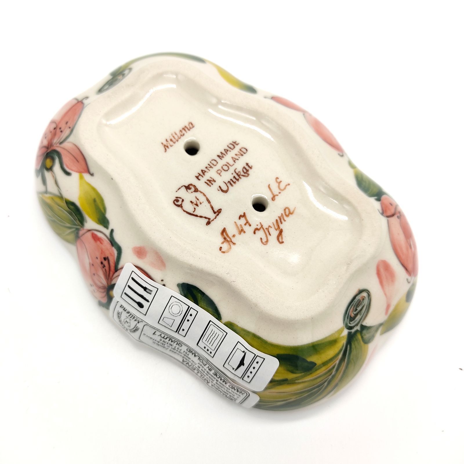 ソープディッシュ 石鹸置き ポーランド食器 ツェラミカミレナ社 ピンク