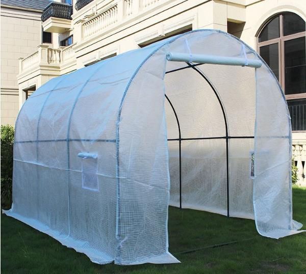 霜よけ 防鳥対策 PE素材 ビニールハウス 菜園ハウス グリーンハウス ガーデンハウス 間口2ｍ×奥行3ｍ×高さ1.75ｍ スチールパイプ 保温