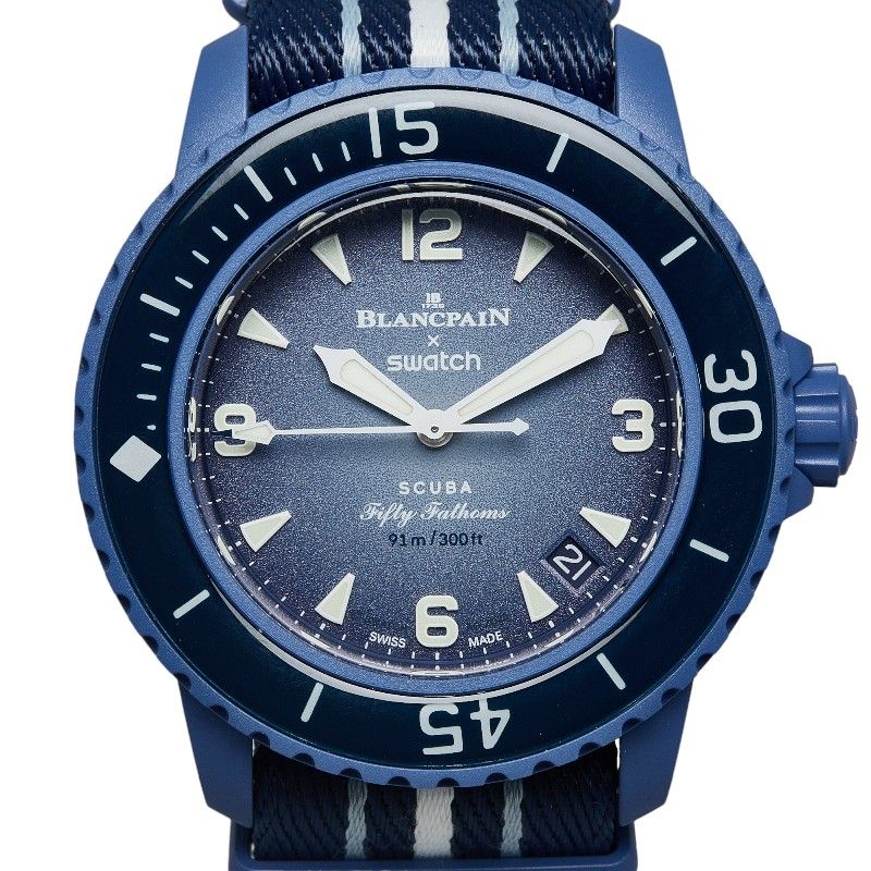スウォッチ ×ブランパン PACIFIC OCEAN SO35A100 ブルー ホワイト