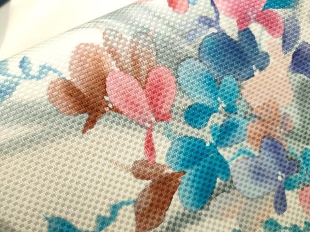 平和屋着物●染色作家　斉藤三才　九寸名古屋帯　枝花文　正絹　逸品　CAAT8105hy 平和屋着物○染色作家 斉藤三才 九寸名古屋帯 枝花文 正絹 逸品