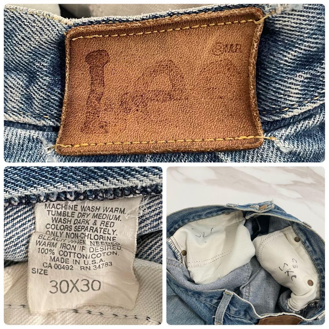 80s Lee USA製 202-0347 デニム ブーツカット ブリーチ ヴィンテージ 古着 アメカジ 流行り 42TALON リアルワーク