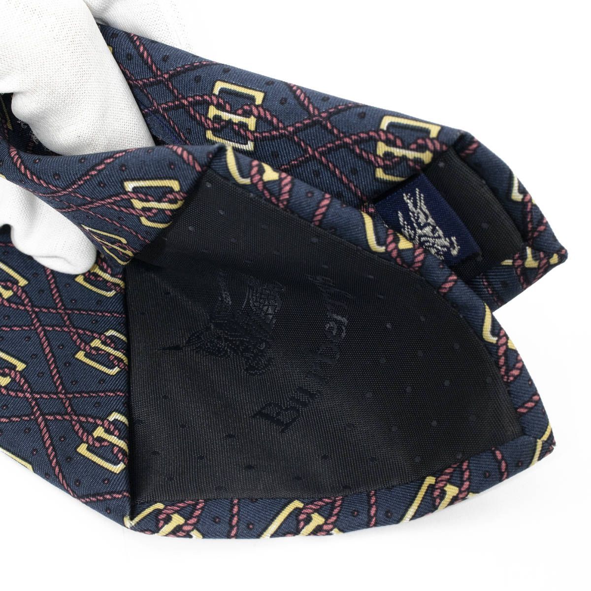 バーバリー シルク シャドウ ホース ネクタイ BURBERRY バーバリー ネクタイ 美品 メンズ 正規品 希少 ロープ
