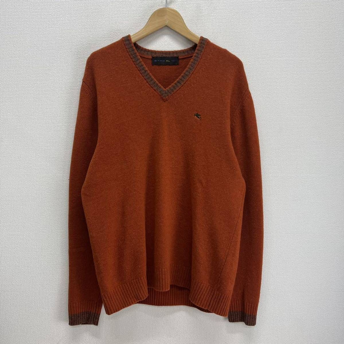 ETRO エトロ Vネック ニット セーター ウール XL 10112738 - メルカリ
