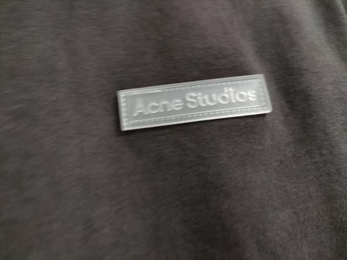 ACNE STUDIOSレトロ水洗い研磨毛シンプルマイクロロゴTシャツ