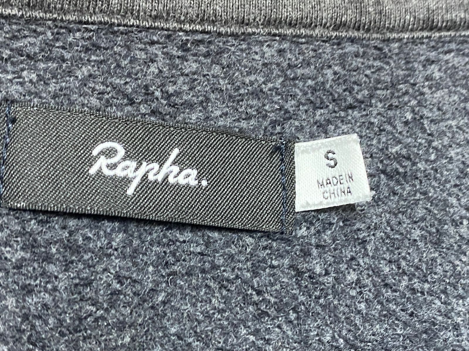 HU045 ラファ Rapha ロゴフーディー LOGO HOODIE 長袖 グレー S 裏起毛 ※スレ - ウエア