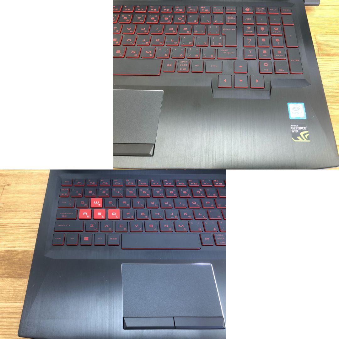 HP ゲーミングノートパソコン 15-ce016TX 第7世代Core i7-7700HQ SSD