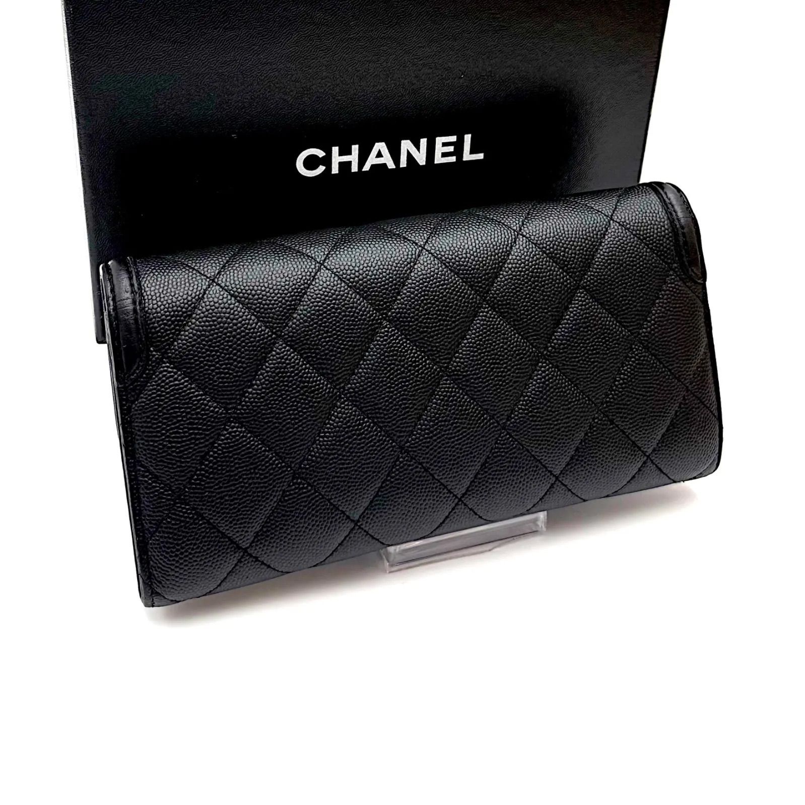 シャネル フィリグリー マトラッセ ココマーク 二つ折り長財布