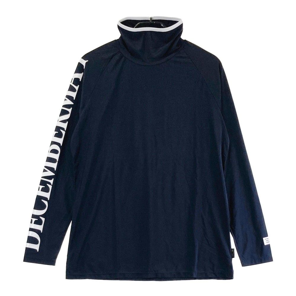 サイズ XL DECEMBERMAY ディセンバーメイ ハイネック 長袖Tシャツ 袖ロゴ ブラック系 240101429346 ゴルフウェア メンズ ストスト