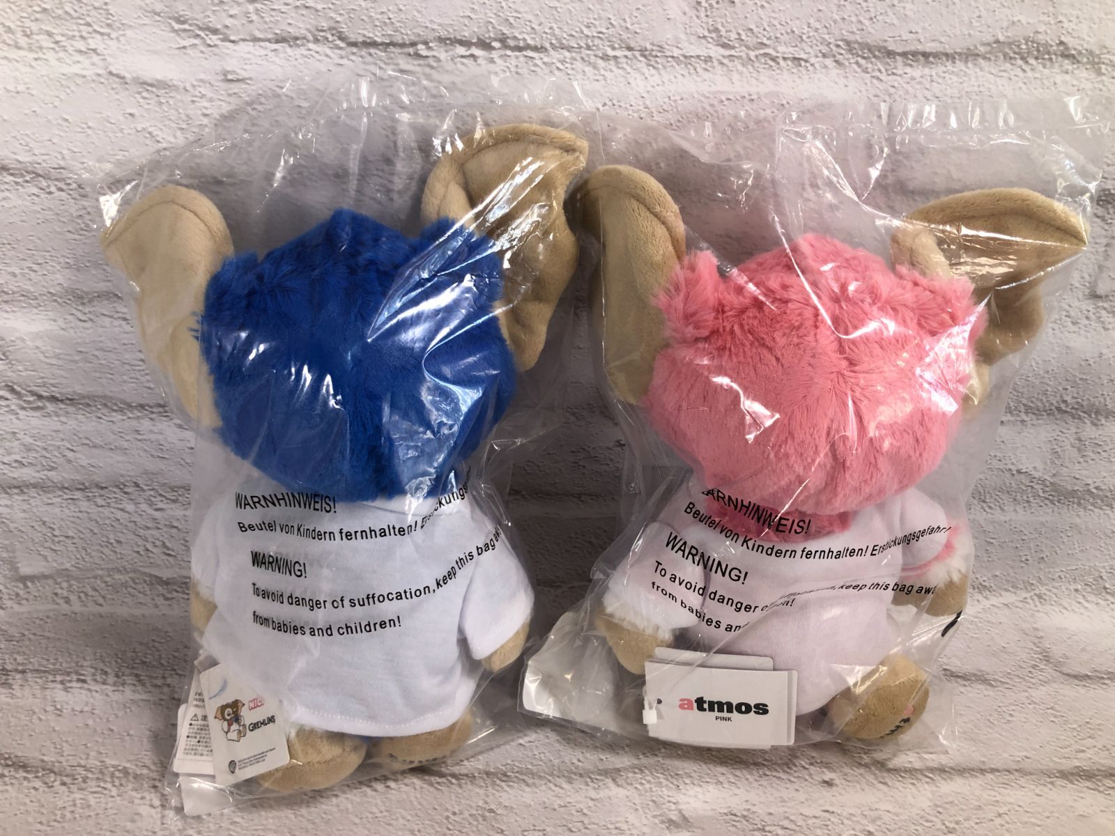 GREMLINS x NICI x atmos ピンク&ブルーセット GREMLINS x NICI x atmos GIZMO DOLL ギズモ ブルー ピンク
